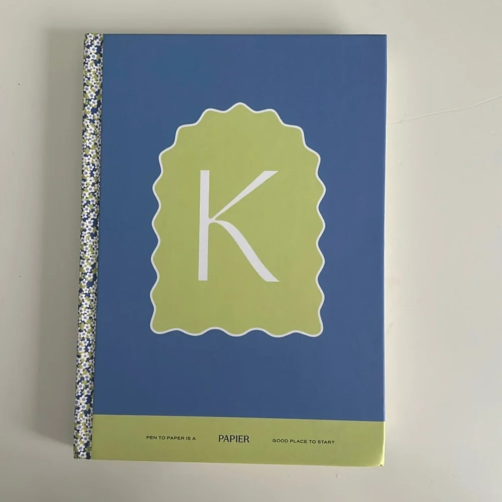 NWT Papier x Anthropologie Monogram Journal - K